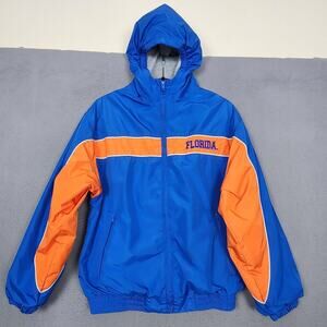 Florida Gators Jacket Boys XL Blue Orange NCAA Football Genuine Stuff Hooded